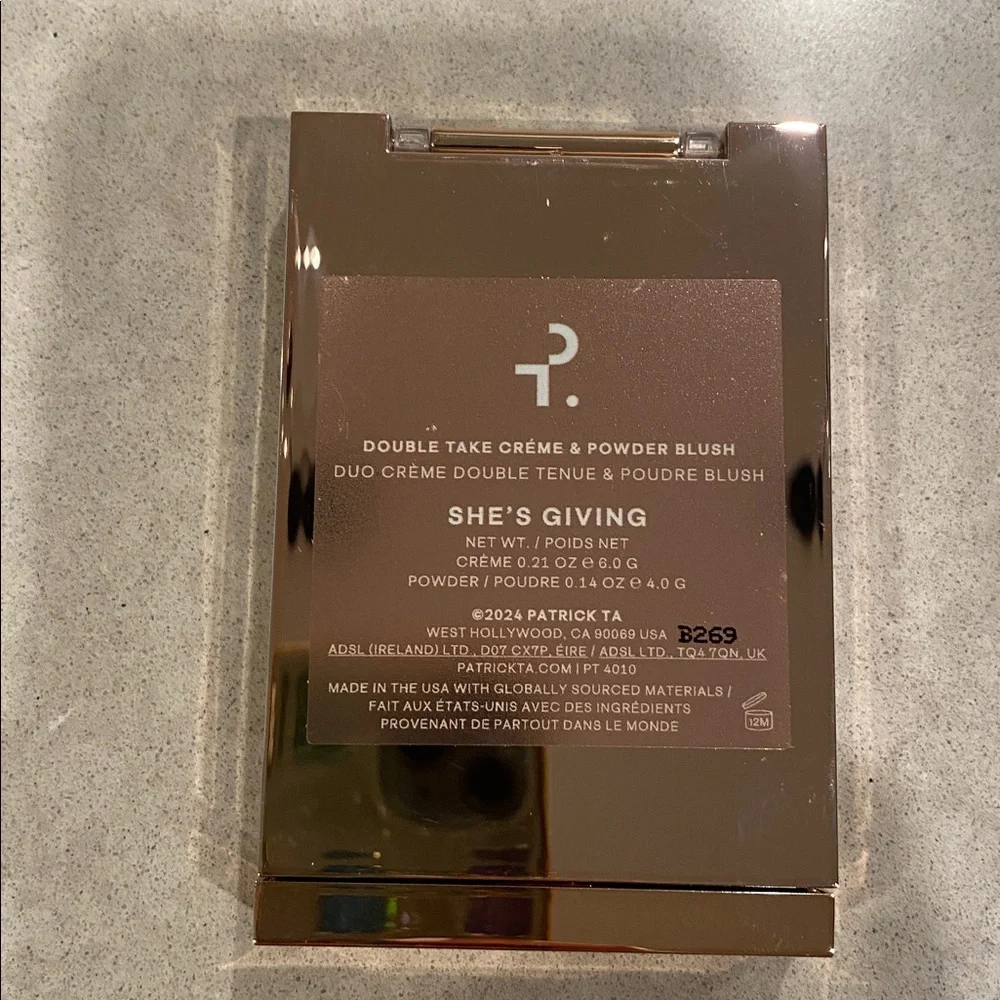 Patrick Ta Rose Gold Metallic Compact Blush Palette